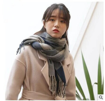 Žieminis moteriškas vilnonis šalikas Moteriškas kašmyro kaklaskarės plačios grotelės, ilgos skaros apvyniojamos antklodės šiltos antklodės Pashmina kutai Moteriškas šalikas