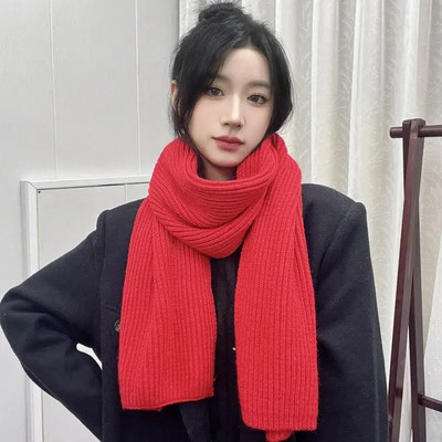 Novi zimski debeli topli šal od kašmira za žene Modni jednobojni pleteni šal šal Divlji dugi šal od pašmine za par 22*160 CM