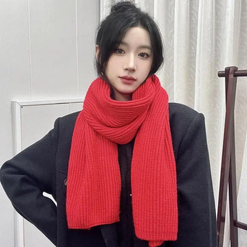 Novi zimski debeli topli šal od kašmira za žene Modni jednobojni pleteni šal šal Divlji dugi šal od pašmine za par 22*160 CM