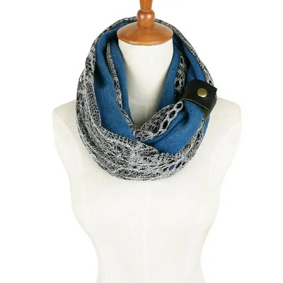 Couverture jesenski ženski modni šal čipkani pamuk kašmir beskonačni kružni šal s omčom od folije luksuzni echarpe hiver femme