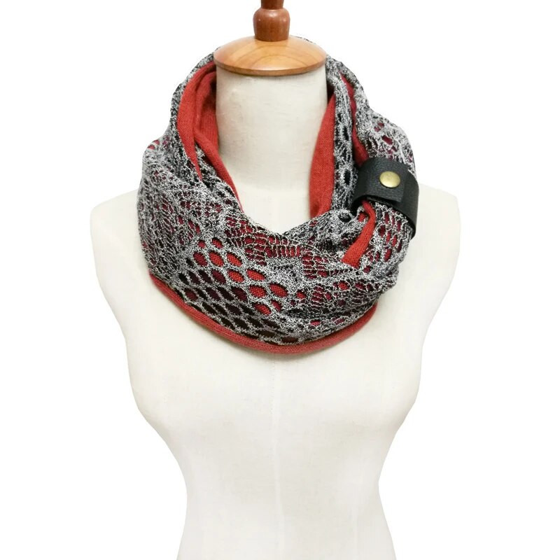 Couverture jesenski ženski modni šal čipkani pamuk kašmir beskonačni kružni šal s omčom od folije luksuzni echarpe hiver femme