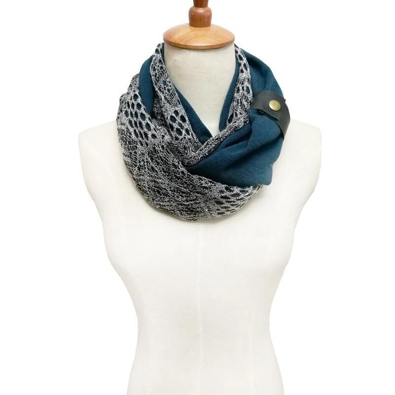 Couverture jesenski ženski modni šal čipkani pamuk kašmir beskonačni kružni šal s omčom od folije luksuzni echarpe hiver femme