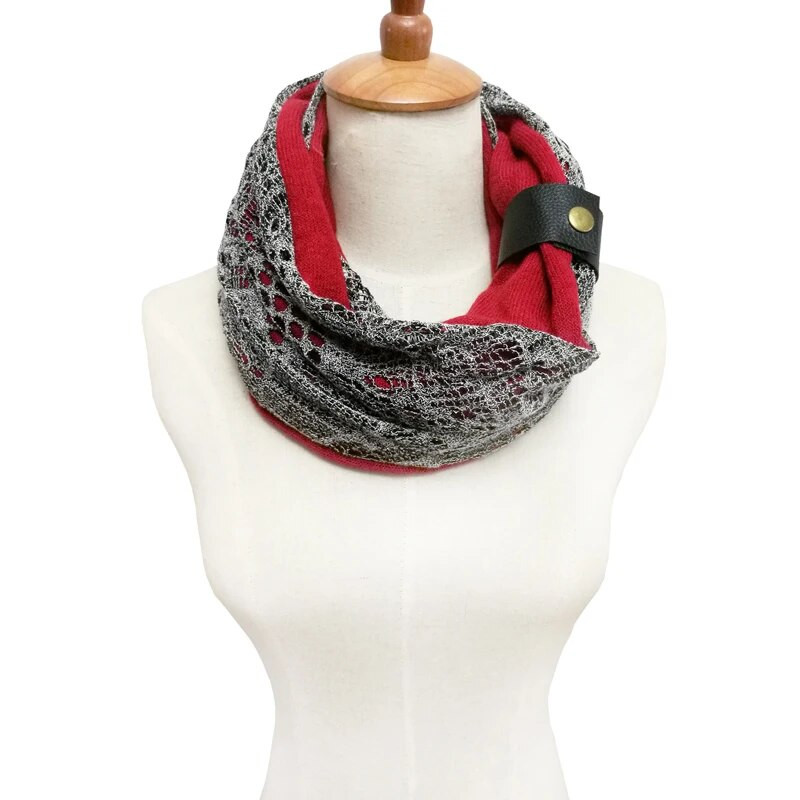 Couverture jesenski ženski modni šal čipkani pamuk kašmir beskonačni kružni šal s omčom od folije luksuzni echarpe hiver femme