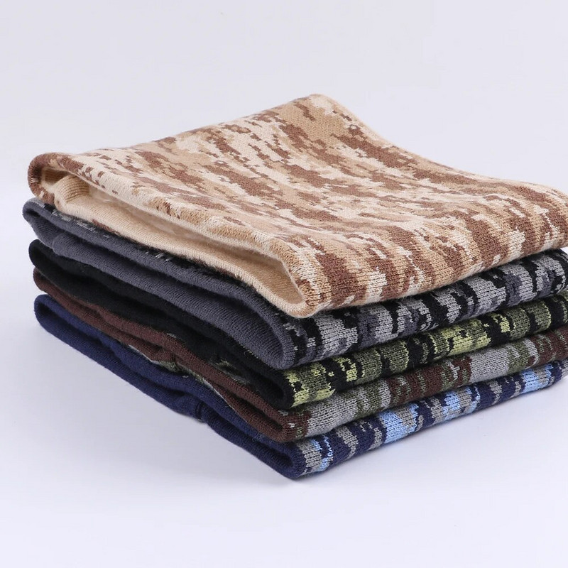 Kamuflažni plišani šal s toplim vjetrootpornim vunenim debelim kamuflažnim šalovima Elastični pleteni plišani zimski topli šal za muškarce ili žene Najnovije