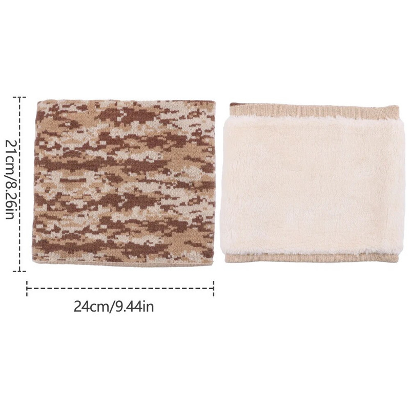 Kamuflažni plišani šal s toplim vjetrootpornim vunenim debelim kamuflažnim šalovima Elastični pleteni plišani zimski topli šal za muškarce ili žene Najnovije