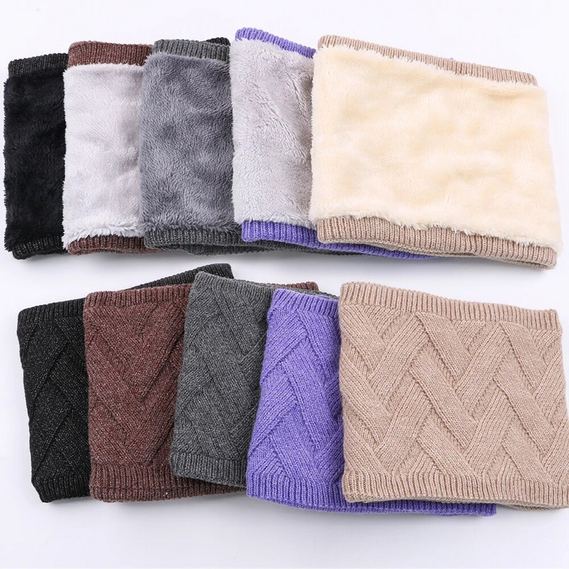 Kosi debeli plišani šal s toplim vjetrootpornim vunenim debelim šalovima Elastični pleteni plišani zimski topli šal za muškarce ili žene Novo