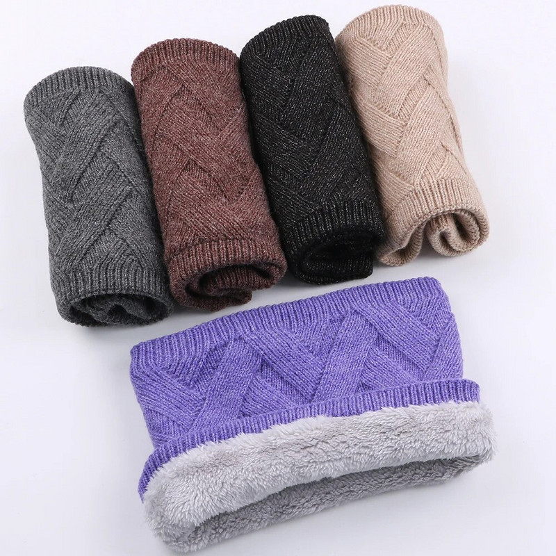 Kosi debeli plišani šal s toplim vjetrootpornim vunenim debelim šalovima Elastični pleteni plišani zimski topli šal za muškarce ili žene Novo