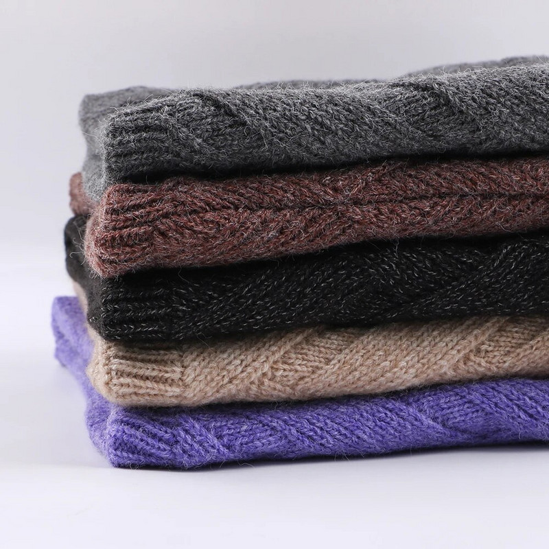 Kosi debeli plišani šal s toplim vjetrootpornim vunenim debelim šalovima Elastični pleteni plišani zimski topli šal za muškarce ili žene Novo