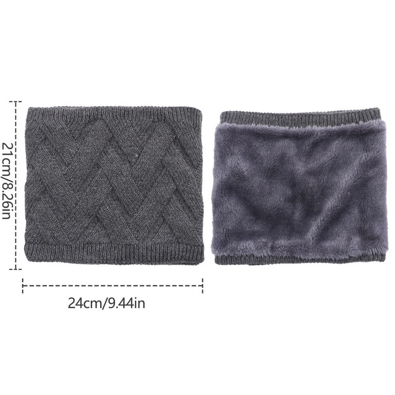 Kosi debeli plišani šal s toplim vjetrootpornim vunenim debelim šalovima Elastični pleteni plišani zimski topli šal za muškarce ili žene Novo