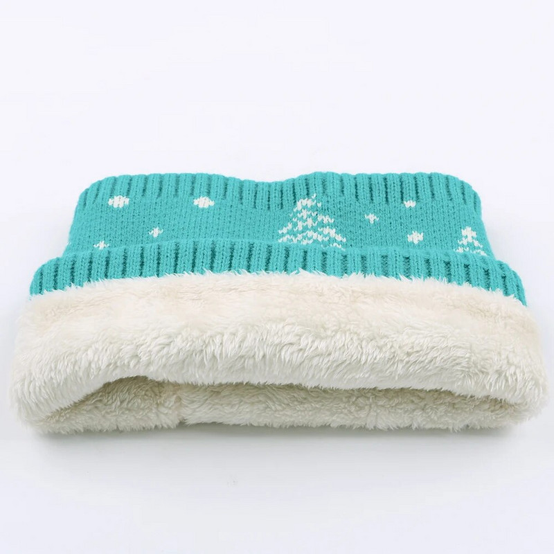 Božićni plišani šal s toplim vjetrootpornim vunenim ovratnikom Debeli šalovi Elastični pleteni plišani zimski topli božićni šal za muškarce ili žene