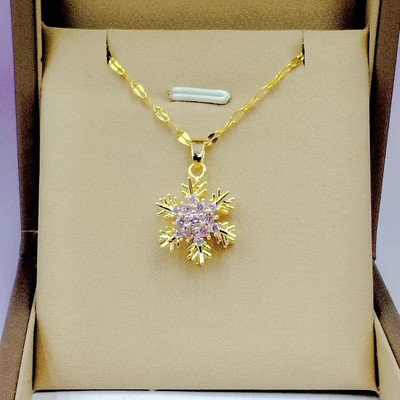 Dvoslojne rotirajuće ogrlice od suncokreta za žene Lanac Choker Nakit Dodaci od nehrđajućeg čelika Besplatna dostava