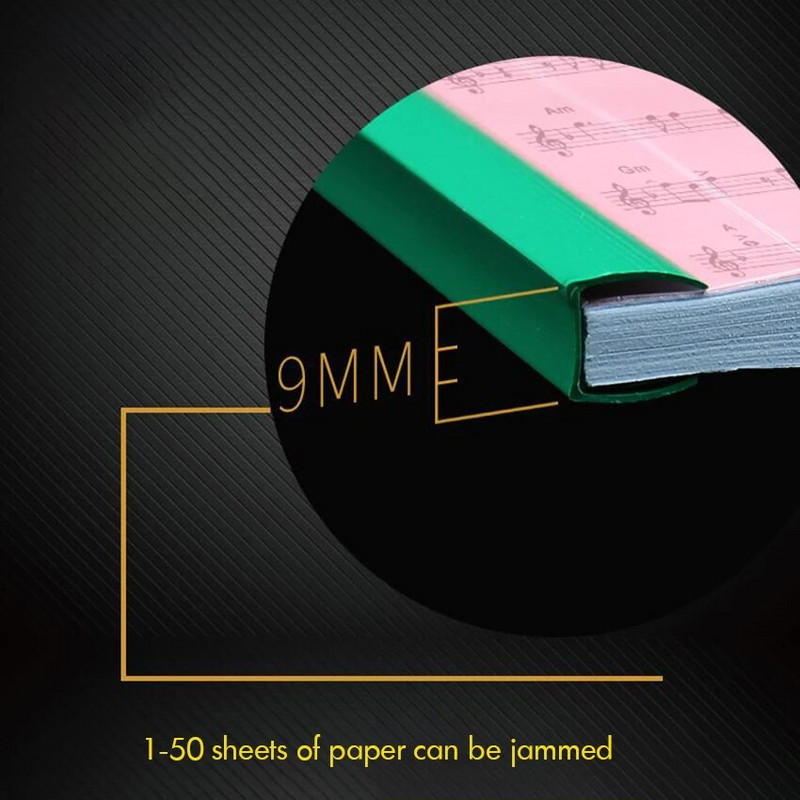 5 KOM/Partija A4 omota za izvješća s kliznom trakom, Datoteke za klizač s trakom za međuspremnik, Kapacitet 50 listova, Plavo Zeleno Žuto Crveno