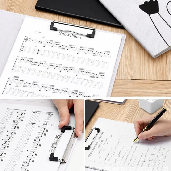 1 komad Kawaii A4 ploča s mapama za dokumente Spajalica za pisanje Ploča za pisanje Metalni omot za izvješća Spine Bar Uredski pribor