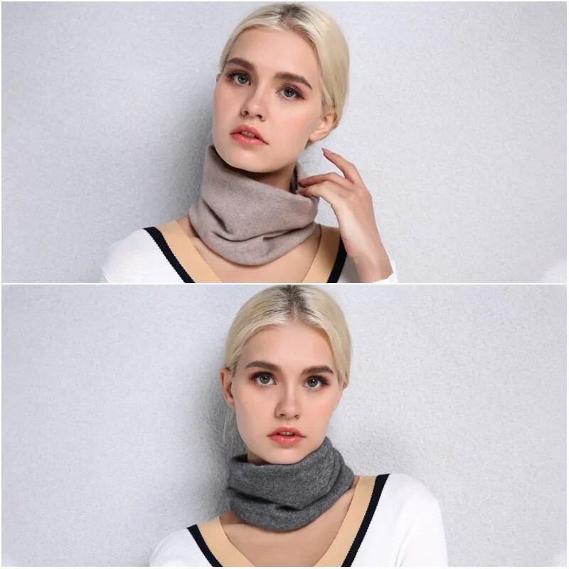 100% villane silmkoeline sõrmussallid naistele talvised ühe silmusega villane kaelarät, pehme soe kašmiirist võltskraega kaelakatted