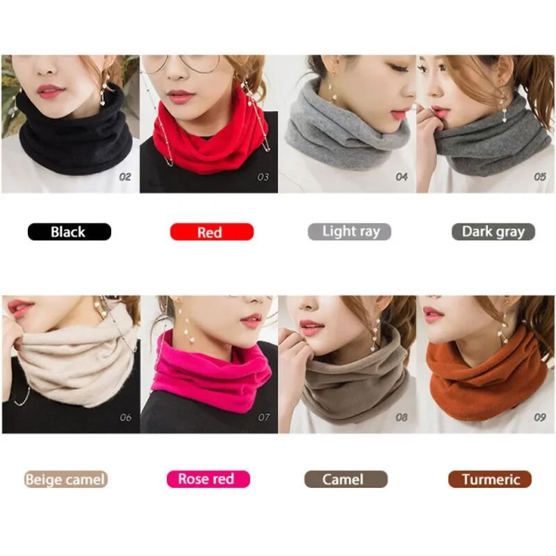 100% villane silmkoeline sõrmussallid naistele talvised ühe silmusega villane kaelarät, pehme soe kašmiirist võltskraega kaelakatted