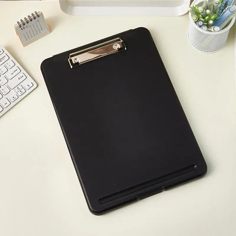 Iškarpinė su saugykla Daugiafunkcinė A4 formato spaustukų lenta su rašiklio laikikliu Biuro reikmenys Juodas iškarpinės folija mokiniams