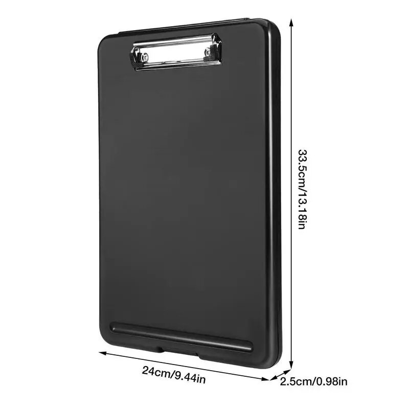 Iškarpinė su saugykla Daugiafunkcinė A4 formato spaustukų lenta su rašiklio laikikliu Biuro reikmenys Juodas iškarpinės folija mokiniams