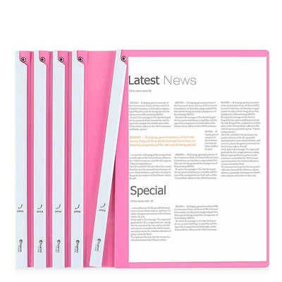 5 gabali rotējamas krāsas caurspīdīgas vilkšanas stieņa mapes faila ziņojuma atsākšanas mape sabiezināta vilkšanas stieņa mape plastmasas stieņa klips