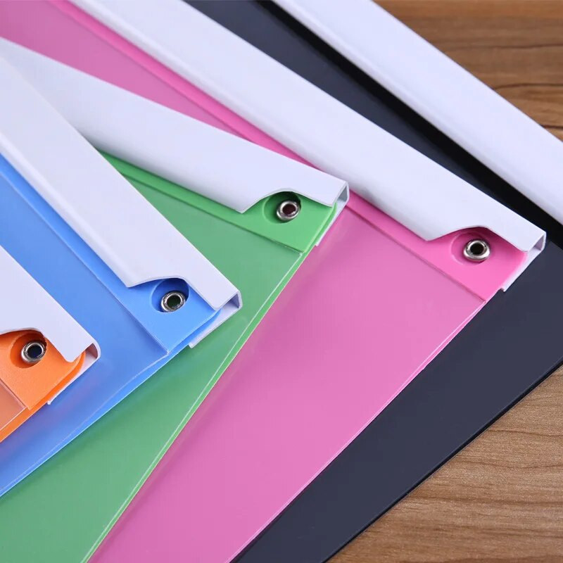 5 gabali rotējamas krāsas caurspīdīgas vilkšanas stieņa mapes faila ziņojuma atsākšanas mape sabiezināta vilkšanas stieņa mape plastmasas stieņa klips