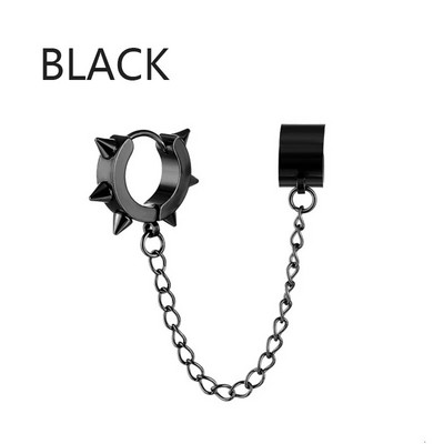 Punk egyrészes bojt csíptetős fülbevaló kereszt karika fülbevaló nőknek tiniknek férfi fülmandzsetták ötvözet hip hop ékszer fülbevaló fém lánc