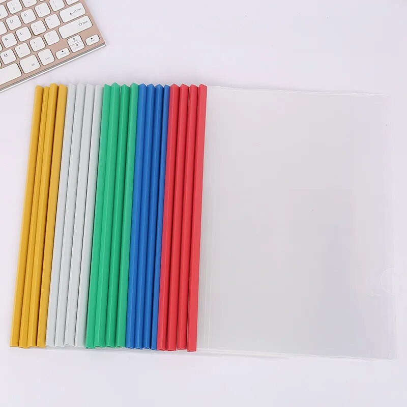 10 gab A4 stieņa mape, izvelkams klips, trīsstūris, caurspīdīgs, sabiezināts ieliktnis biroja ziņojums par līguma atsākšanu dokumenti failu maisiņš mugurkaula šķērs