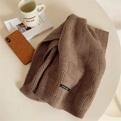 Retro zöld kötött sál Kiváló minőségű téli meleg gyapjú sálak Luxus női kasmír kendők Férfi borda bandana pashmina