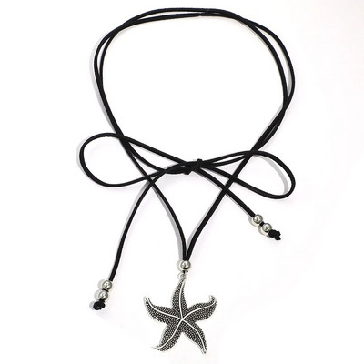 Uradi sam nakit Goth crni baršun Veliko srce privjesak Choker ogrlica za žene Elegantno tkanje čvorova mašna podesivi lanac