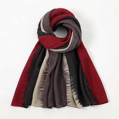 80*180CM Jesen i Zima Novi ženski nabori Prijelazne boje Pamuk i laneni šal Prošiveni nabrani modni ogrtač Topli šal