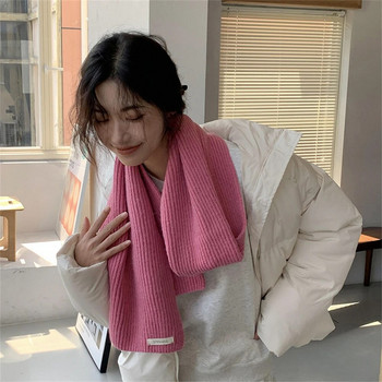 Κορεάτικα κασκόλ για γυναίκες Χειμωνιάτικο ζεστό κασμίρ Κασκόλ Πλεκτομηχανές Unisex Παχύ μάλλινο κασκόλ Ιαπωνικά αξεσουάρ για μαντήλι για ζευγάρια