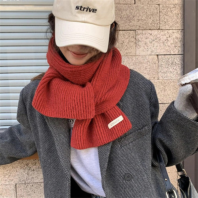 Korejski šalovi za žene Zimski topli pleteni šal od kašmira Unisex podebljani vuneni šal Japanski parni šalovi za vrat Dodaci