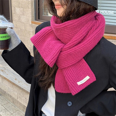 Korejski šalovi za žene Zimski topli pleteni šal od kašmira Unisex podebljani vuneni šal Japanski parni šalovi za vrat Dodaci