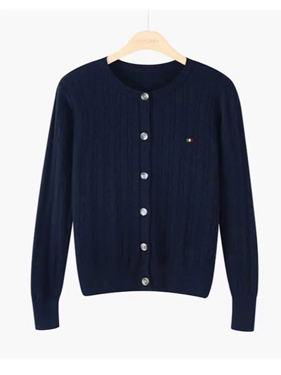 Ženska jesenska i zimska verzija vunenog džempera Loose Lazy Wind, kratka djevojačka vintage džemper na okretanje gumba Nova bluza Ženske majice