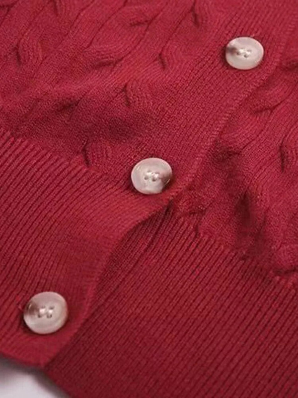 Ženska jesenska i zimska verzija vunenog džempera Loose Lazy Wind, kratka djevojačka vintage džemper na okretanje gumba Nova bluza Ženske majice