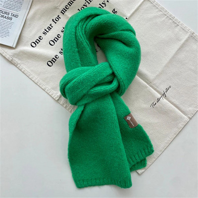 Sieviešu vienkrāsains vilnas šalle modes mākslīgās vilnas trikotāžas šalles aptinumi ziemas mīksta adīta gara kakla Pashmina Ziemassvētku dāvana