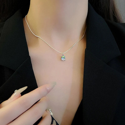 2022. Popularni srebrni svjetlucavi lanac za ključnu kost, ogrlica, ovratnik za žene, fini nakit, rođendanski poklon za vjenčanje