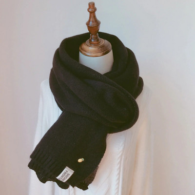 Sieviešu modes vienkrāsains kašmira šalle Sieviešu ziemas bieza silta mīksta kašmira šalle Sieviešu trikotāžas vilnas garās šalles