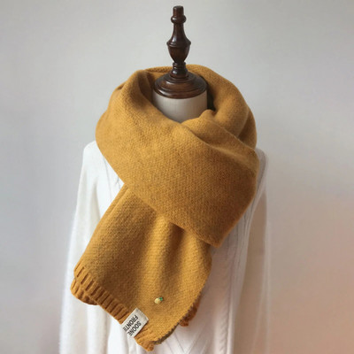 Sieviešu modes vienkrāsains kašmira šalle Sieviešu ziemas bieza silta mīksta kašmira šalle Sieviešu trikotāžas vilnas garās šalles