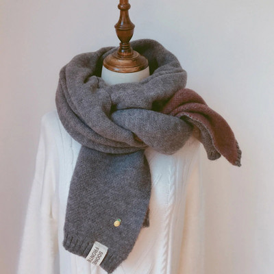 Sieviešu modes vienkrāsains kašmira šalle Sieviešu ziemas bieza silta mīksta kašmira šalle Sieviešu trikotāžas vilnas garās šalles