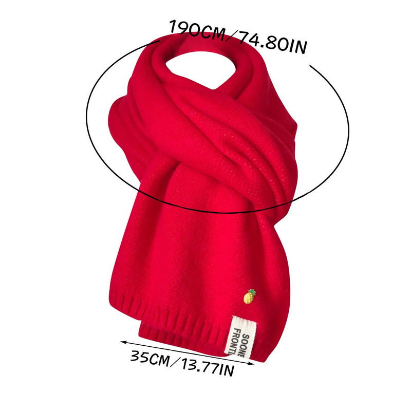 Sieviešu modes vienkrāsains kašmira šalle Sieviešu ziemas bieza silta mīksta kašmira šalle Sieviešu trikotāžas vilnas garās šalles