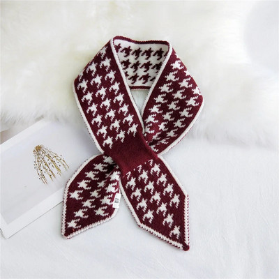 10*90 cm Jesen Zima Oštar kut Križni pleteni vuneni šal Dvostrani dvobojni dugi svestrani modni kompaktni topli šalovi