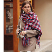 Sieviešu ziemas silta kašmira rūtainā šalle šalle bieza gara pashmina modes grezna zīmola krāsa suņu zoba šalles aptinumi 70*180cm