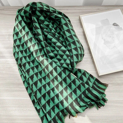 67*185CM Ziemas Bieza Silta Rūta Šalle Sievietēm Imitācija Kašmira Plaids Šalle Pashmina Fashion Sega Aptin Biezi Šalles