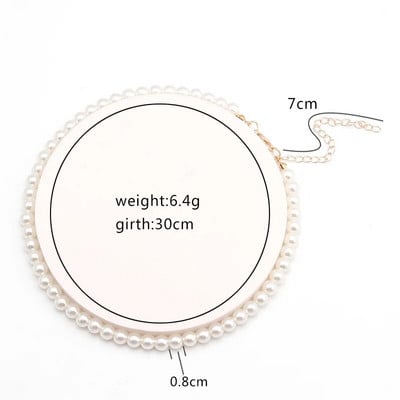 LATS perle, ženski lanac oko vrata Kpop biserna ogrlica s ogrlicom zlatne boje Goth ogrlica s ogrlicom s privjeskom Ogrlice za djevojčice 2022.