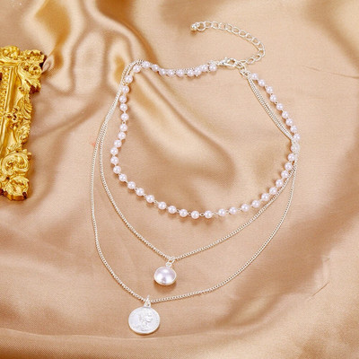 LATS perle, ženski lanac oko vrata Kpop biserna ogrlica s ogrlicom zlatne boje Goth ogrlica s ogrlicom s privjeskom Ogrlice za djevojčice 2022.