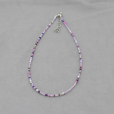 Egyszerű mag gyöngyök Strand Choker nyaklánc női szál gallér bűbáj színes kézzel készített Bohemia Collier Femme ékszer ajándék