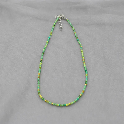 Egyszerű mag gyöngyök Strand Choker nyaklánc női szál gallér bűbáj színes kézzel készített Bohemia Collier Femme ékszer ajándék