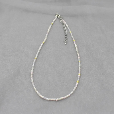 Egyszerű mag gyöngyök Strand Choker nyaklánc női szál gallér bűbáj színes kézzel készített Bohemia Collier Femme ékszer ajándék
