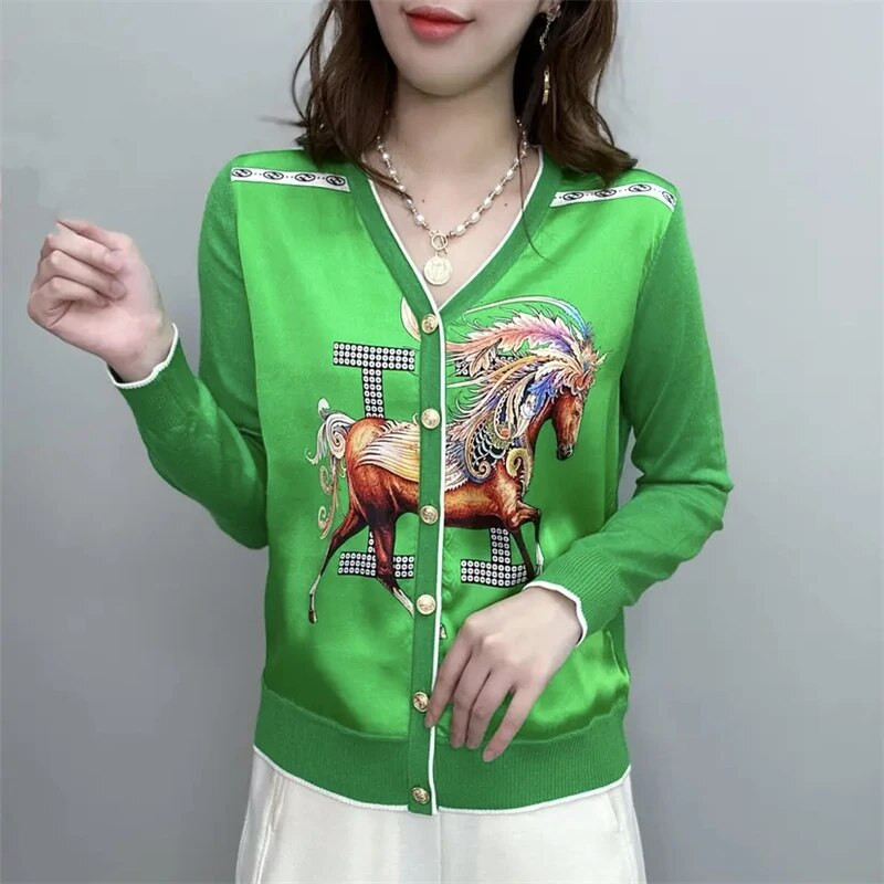 Γυναικεία σχεδιάστρια πολυτελείας Harajuku Chic Κομψά Ζακέτα με μονό στήθος Φθινοπωρινά μακρυμάνικα παλτό με μακρυμάνικο λαιμό, φθινοπωρινή κορεατική μόδα