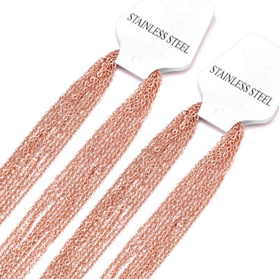 LUXUKISSKIDS lančići od nehrđajućeg čelika ogrlica žena 10 kom/lot veleprodaja DIY rolo 2 mm lančić bez blijeđenja za izradu nakita