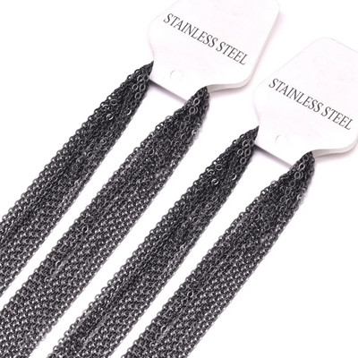 LUXUKISSKIDS lančići od nehrđajućeg čelika ogrlica žena 10 kom/lot veleprodaja DIY rolo 2 mm lančić bez blijeđenja za izradu nakita